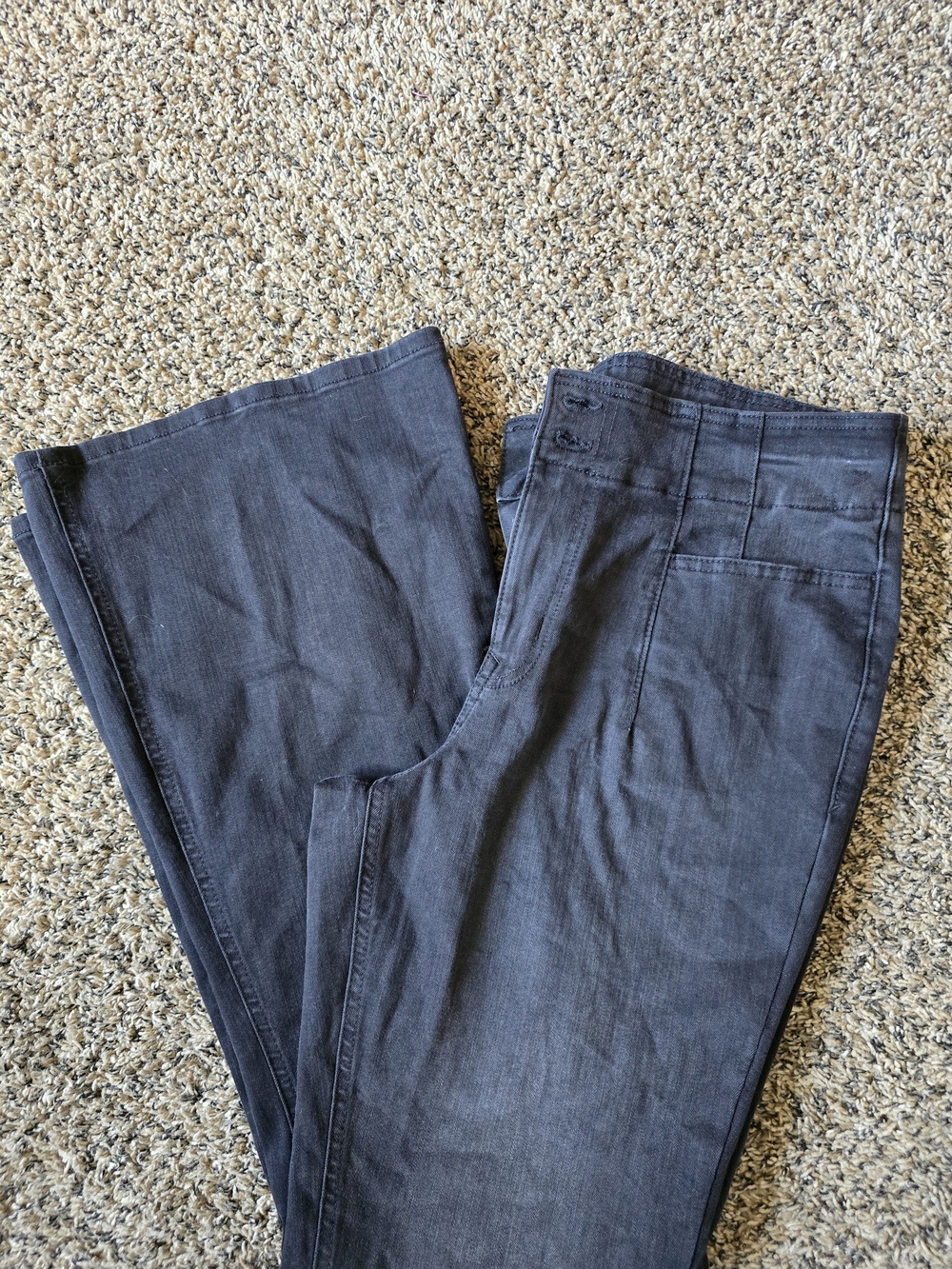 Maurices Dark Gray Wide-Leg Flare Jeans - Picture 4 of 7